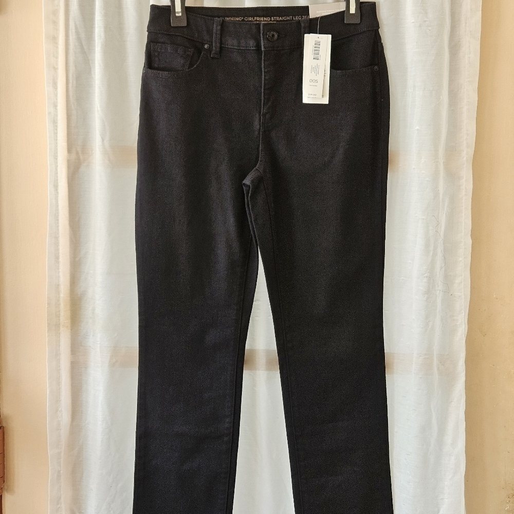 NWT CHICO SO SLIMMING GIRLFRIEND STRAIGHT LEG BASIC BLACK JEANS SIZE 2S / CH 00S - Picture 3 of 11